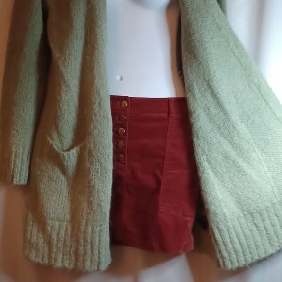 Anthropologie Alpaca & Merino Wool Two Tone Green Cardigan Size S. - Picture 9 of 14